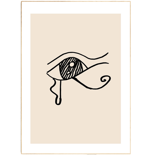 Eye Line Art Print - 98typesLine Art