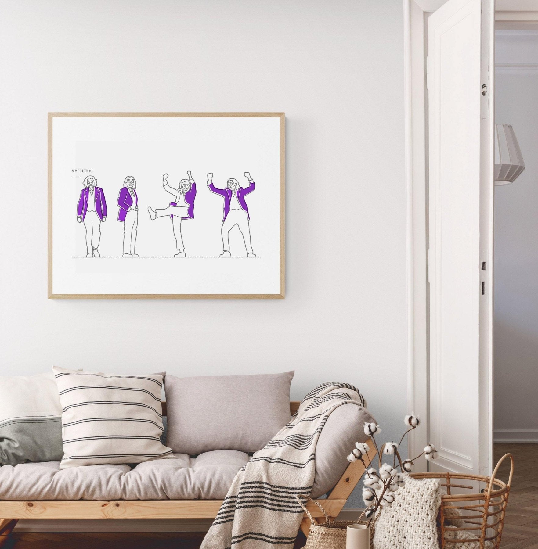 Joker Silhouette Line Art Print - 98typesLine Art