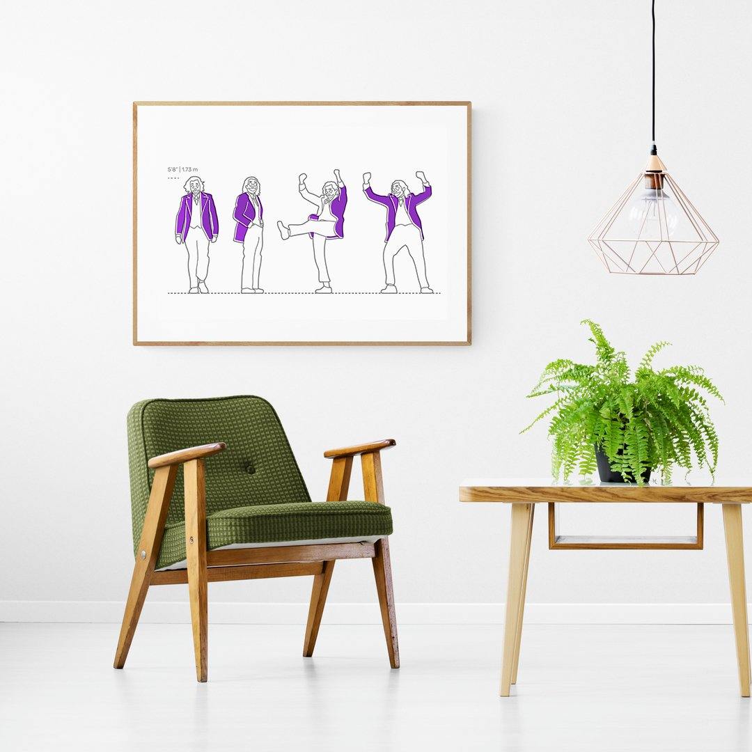 Joker Silhouette Line Art Print - 98typesLine Art