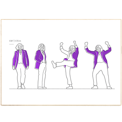 Joker Silhouette Line Art Print - 98typesLine Art