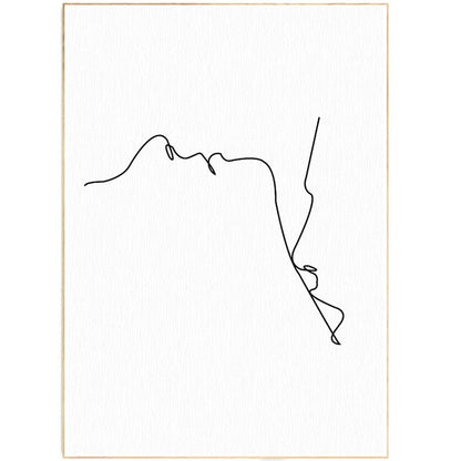 kiss Me Slowly Line Art Print - 98typesLine Art