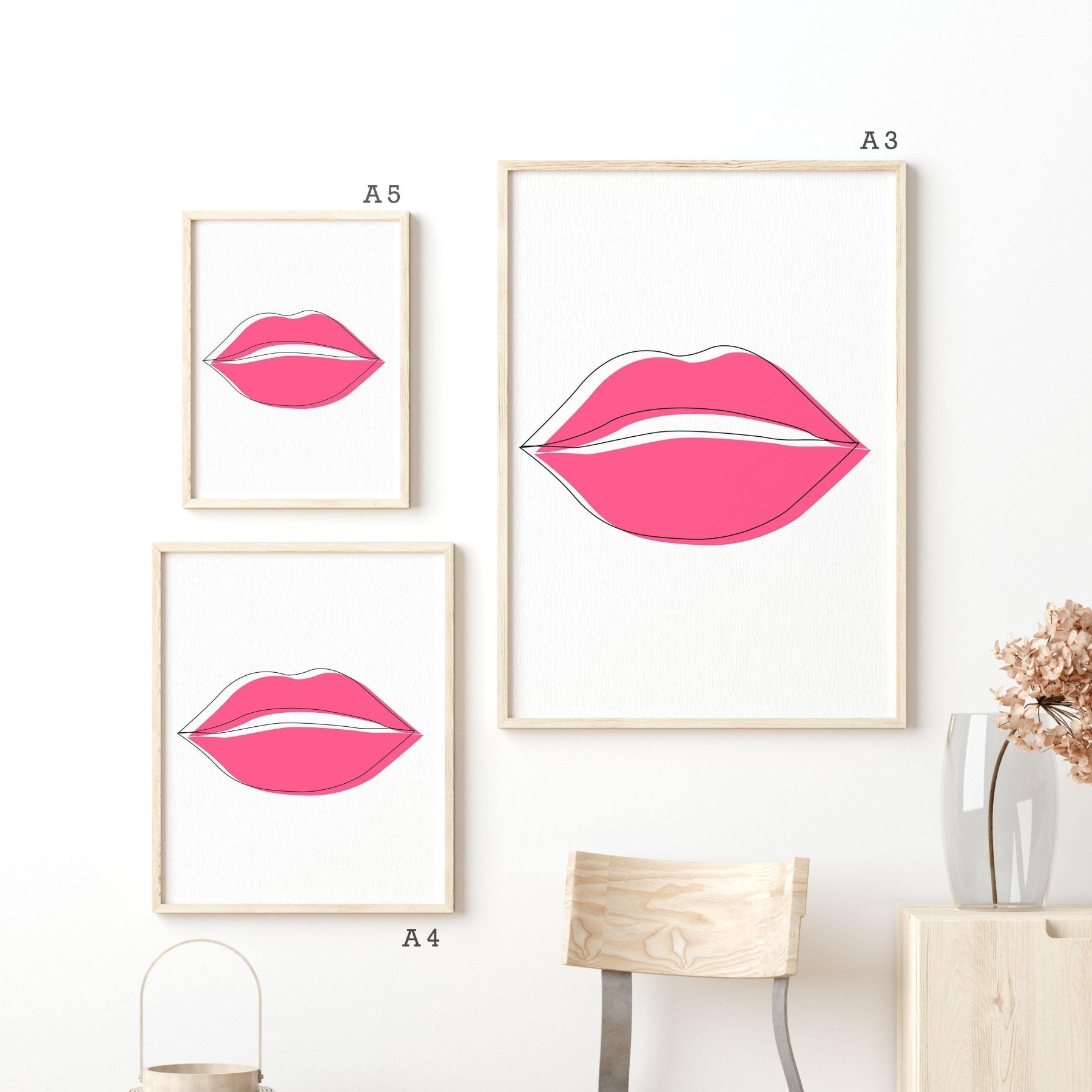 Lips for You Line Art Print - 98typesLine Art