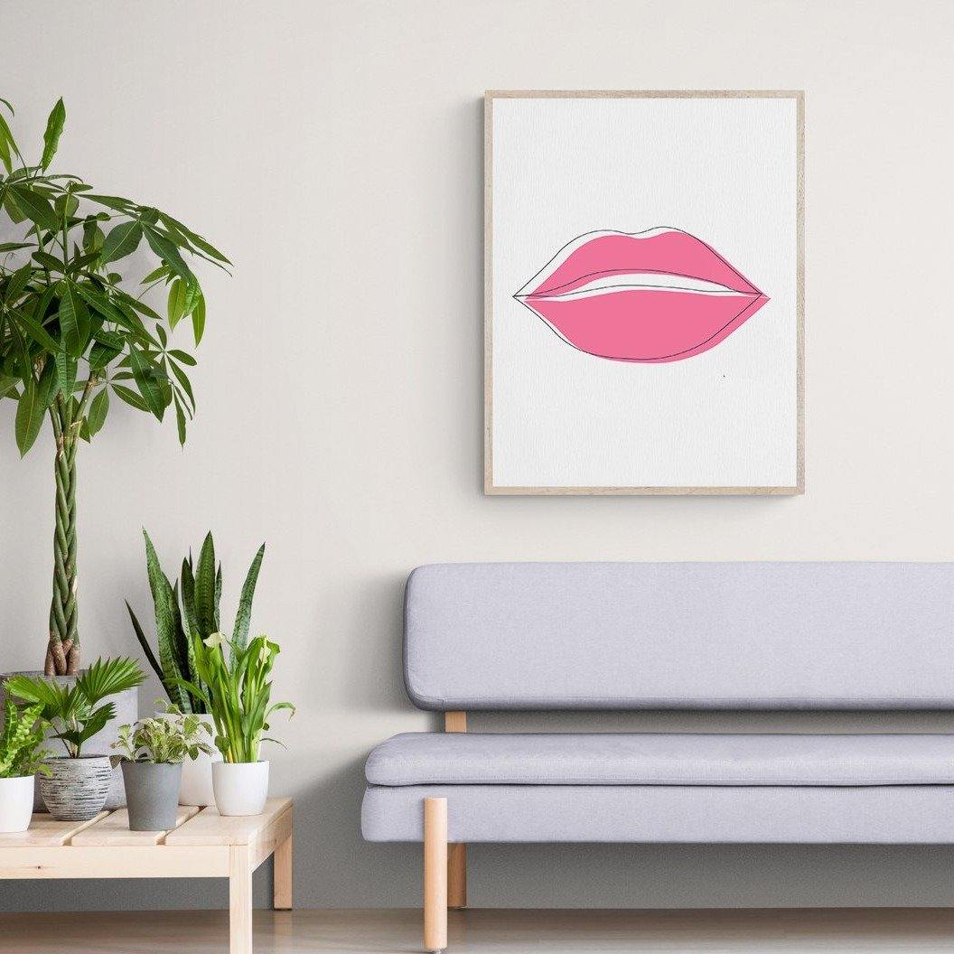 Lips for You Line Art Print - 98typesLine Art