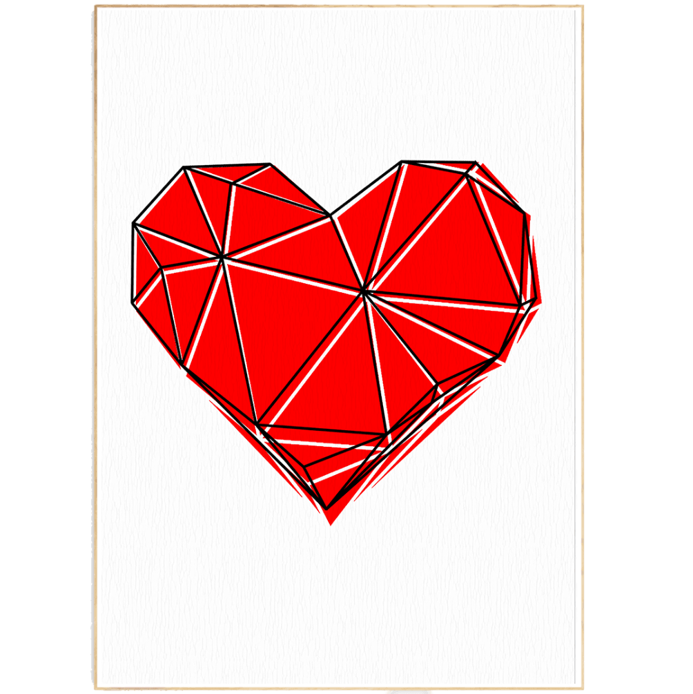 LOVE Line Art Print - 98typesLine Art
