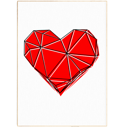 LOVE Line Art Print - 98typesLine Art
