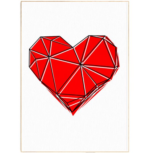 LOVE Line Art Print - 98typesLine Art