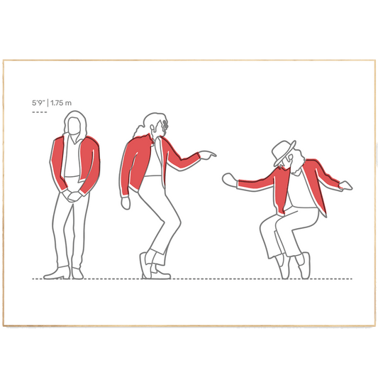 Michael Jackson Silhouette Line Art Print - 98typesLine Art