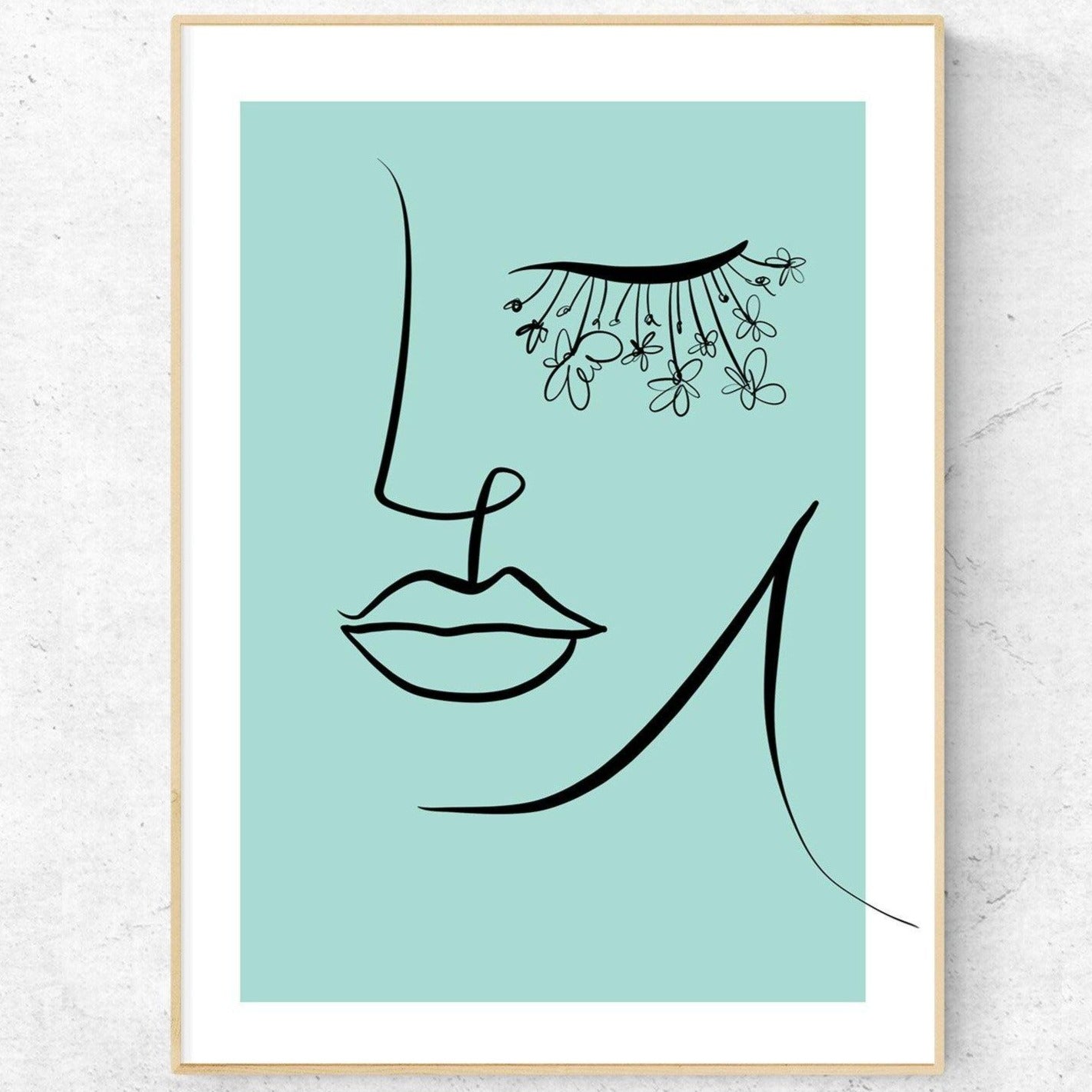 Spring Tears Line Art Print | Contemporary Minimal Wall Decor | Scandi Design Style - 98typesLine Art