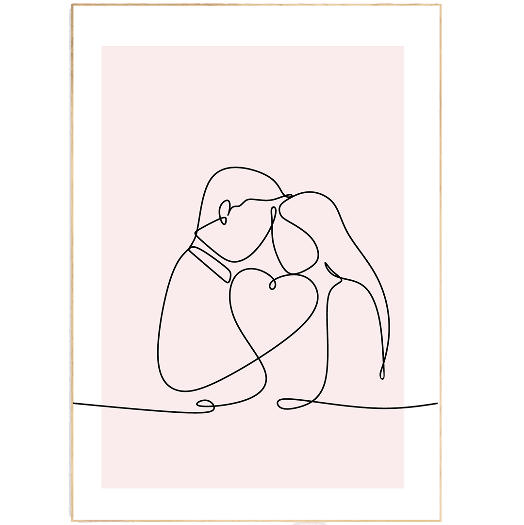 The love we feel Line Art Print - 98typesLine Art