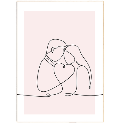 The love we feel Line Art Print - 98typesLine Art