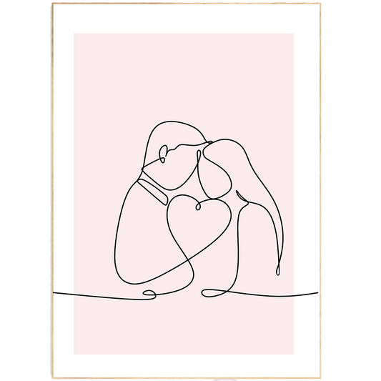 The love we feel Line Art Print - 98typesLine Art