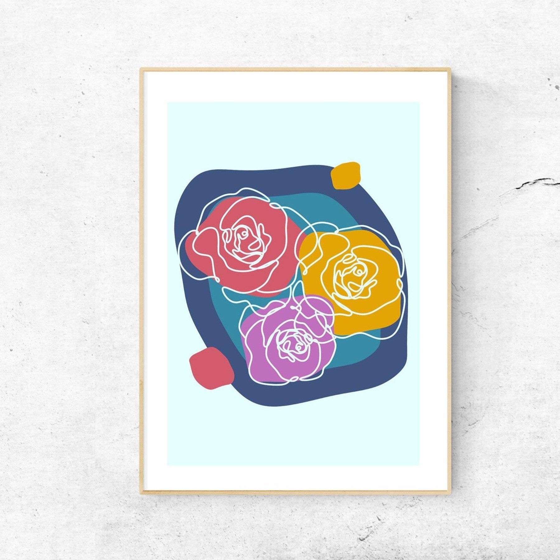 Universe of Flowers Line Art Print - 98typesLine Art