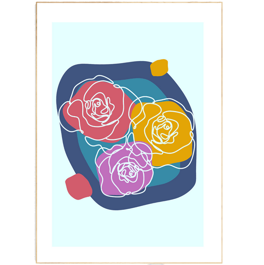 Universe of Flowers Line Art Print - 98typesLine Art