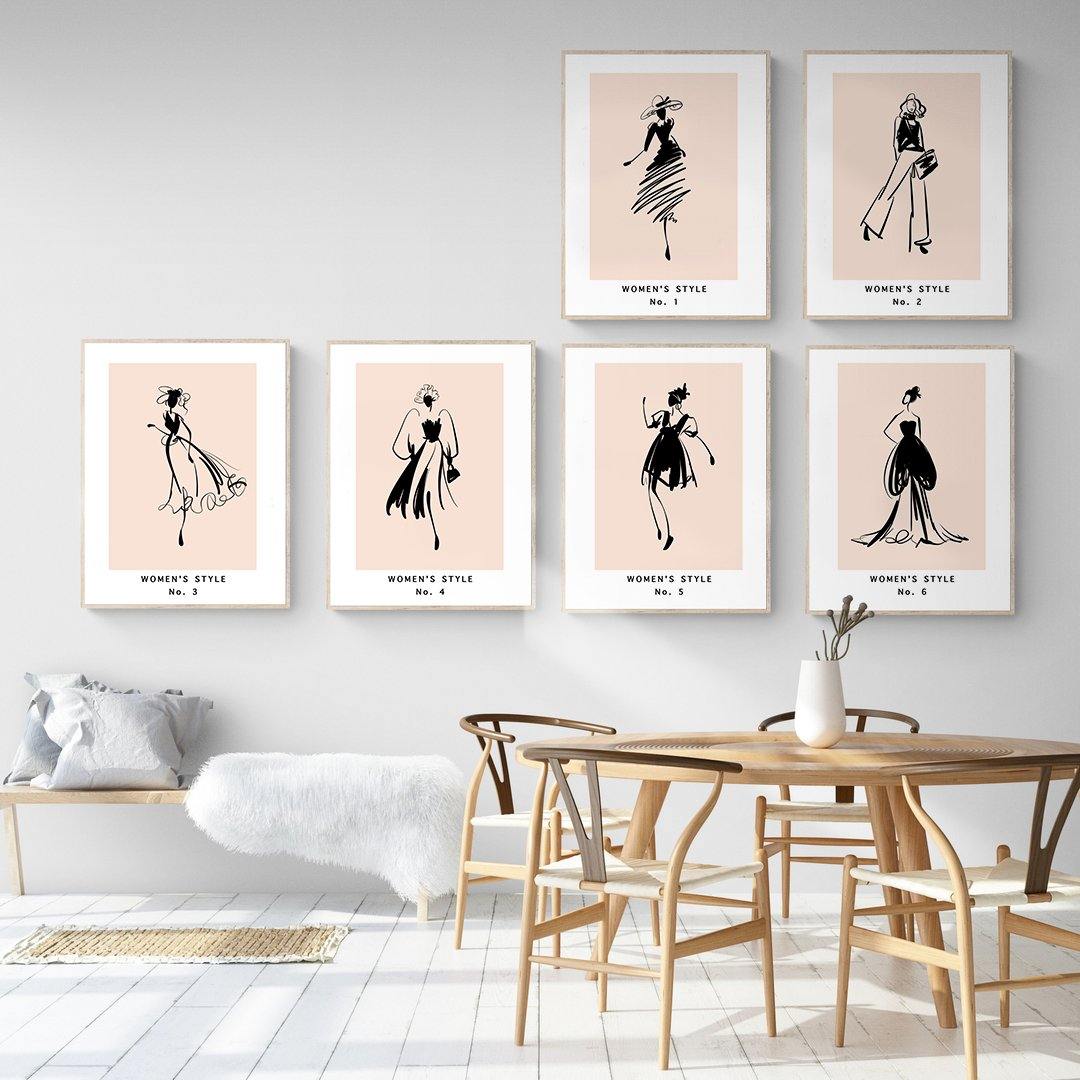 Woman Style No 3 Line Art Print - 98typesLine Art