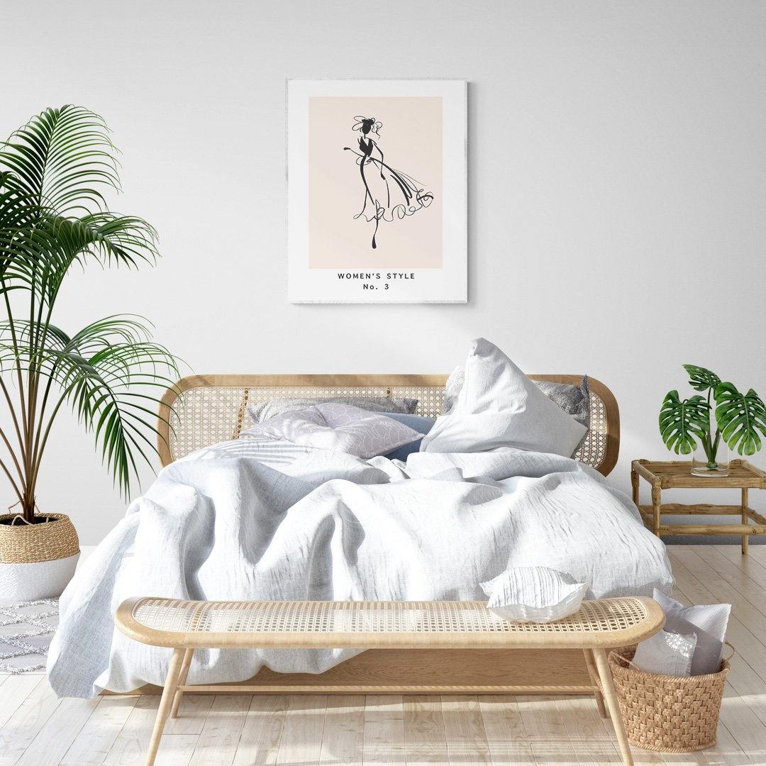 Woman Style No 3 Line Art Print - 98typesLine Art
