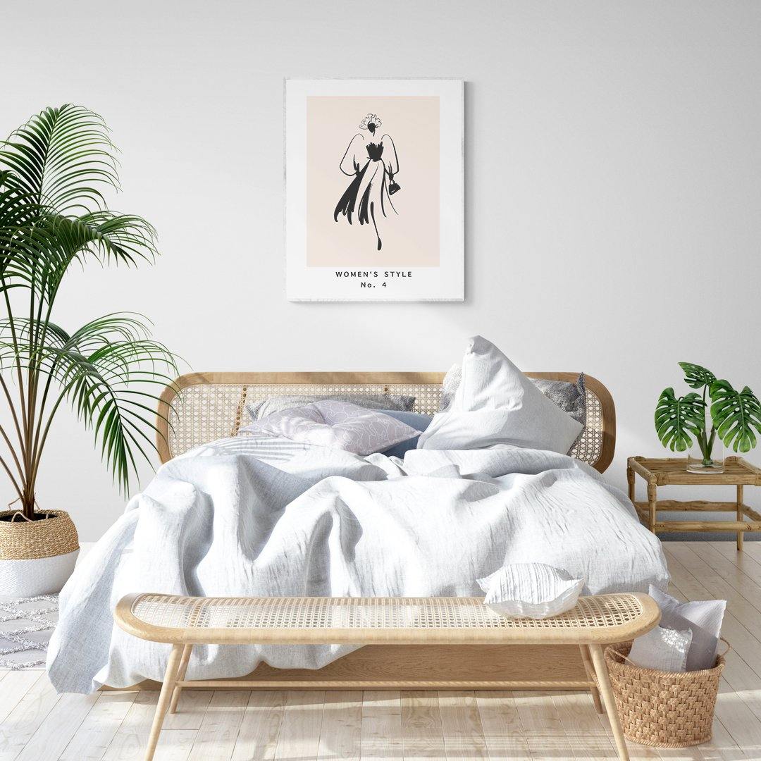 Woman Style No 4 Line Art Print - 98typesLine Art