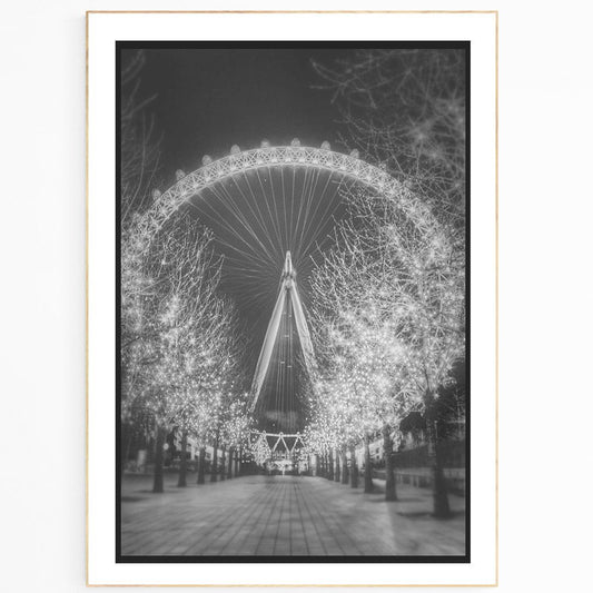 London Eye Black And White Night Print - 98typesLONDON PHOTOS