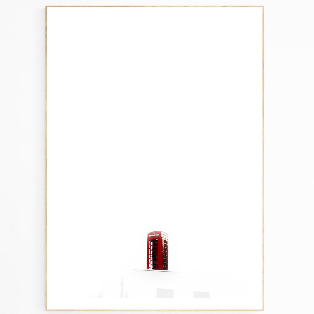 London Fog Red Box Minimalism Print - 98typesLONDON PHOTOS