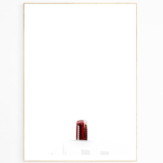 London Fog Red Box Minimalism Print - 98typesLONDON PHOTOS