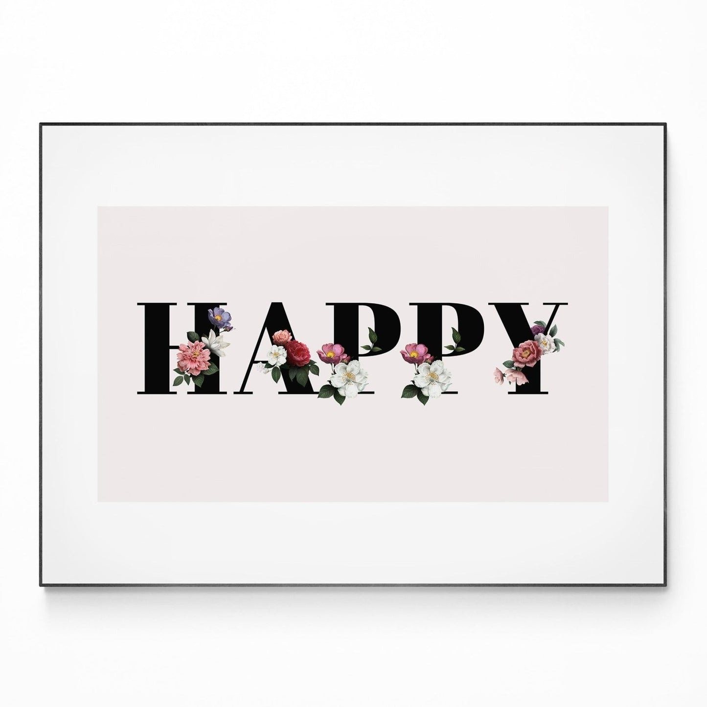 Happy Motivational Quote Print - 98typesMotivational Quotes