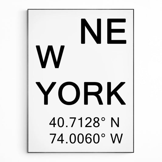 New York Typography Print - 98typesMotivational Quotes