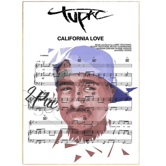 2Pac - California Love Print - 98typesMusic