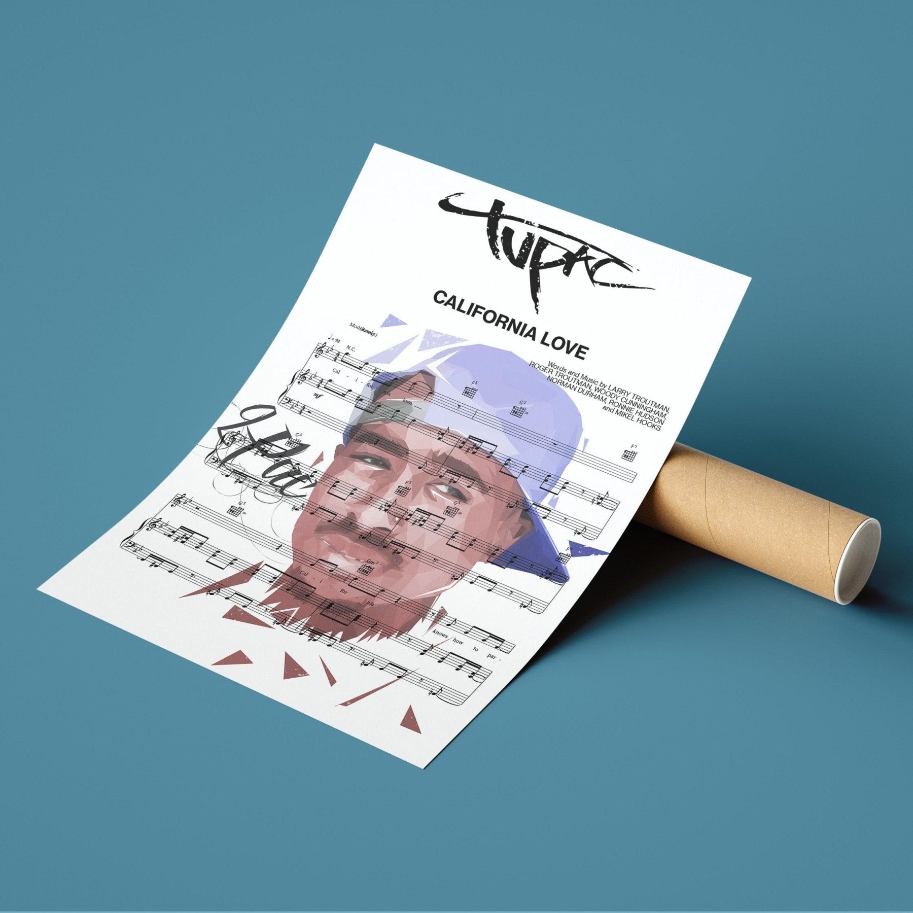2Pac - California Love Print - 98typesMusic