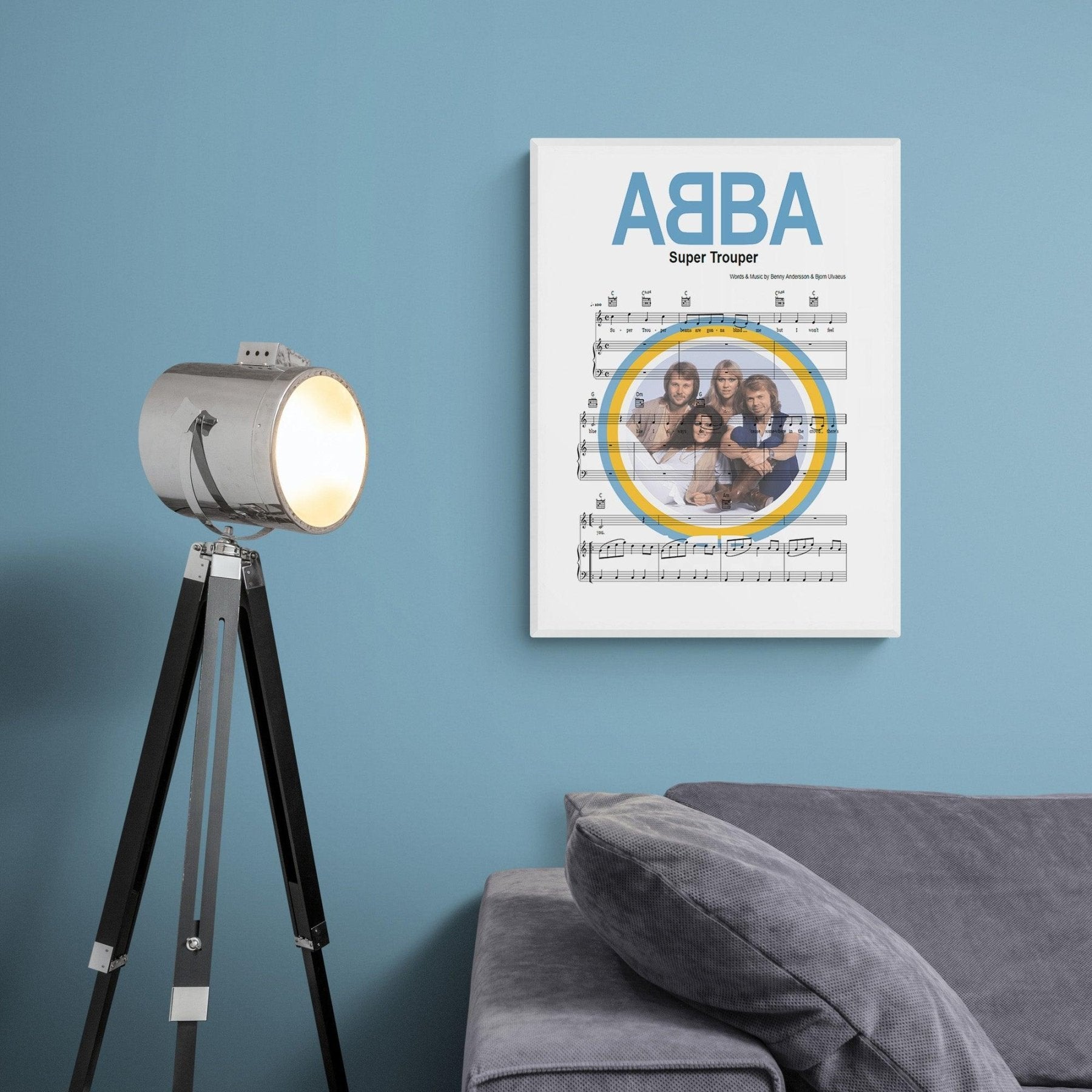 ABBA • Super Trouper Song Lyric Print - 98typesMusic