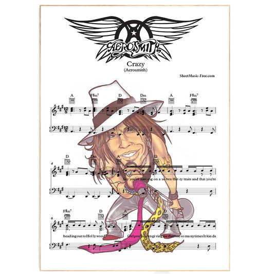 Aerosmith - Crazy Poster - 98typesMusic