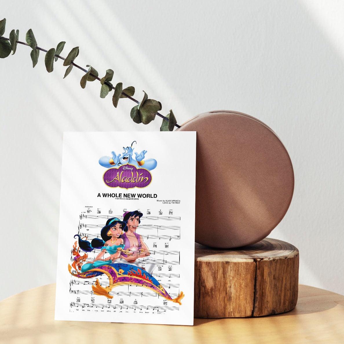 Aladdin - A WHOLE NEW WORLD Print - 98typesMusic