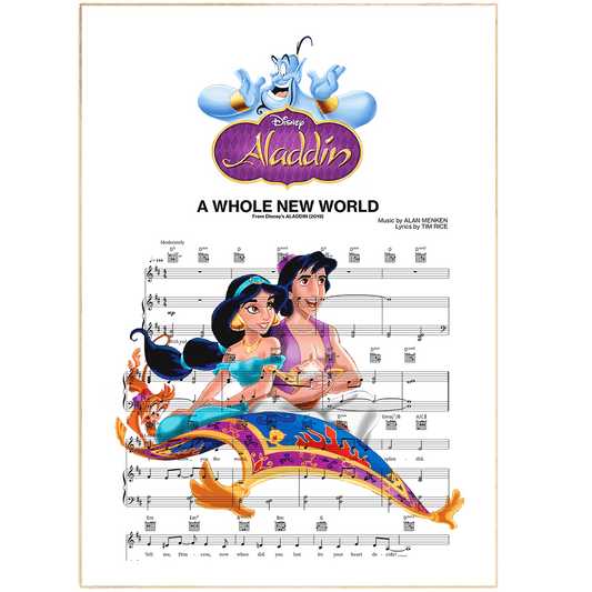Aladdin - A WHOLE NEW WORLD Print - 98typesMusic