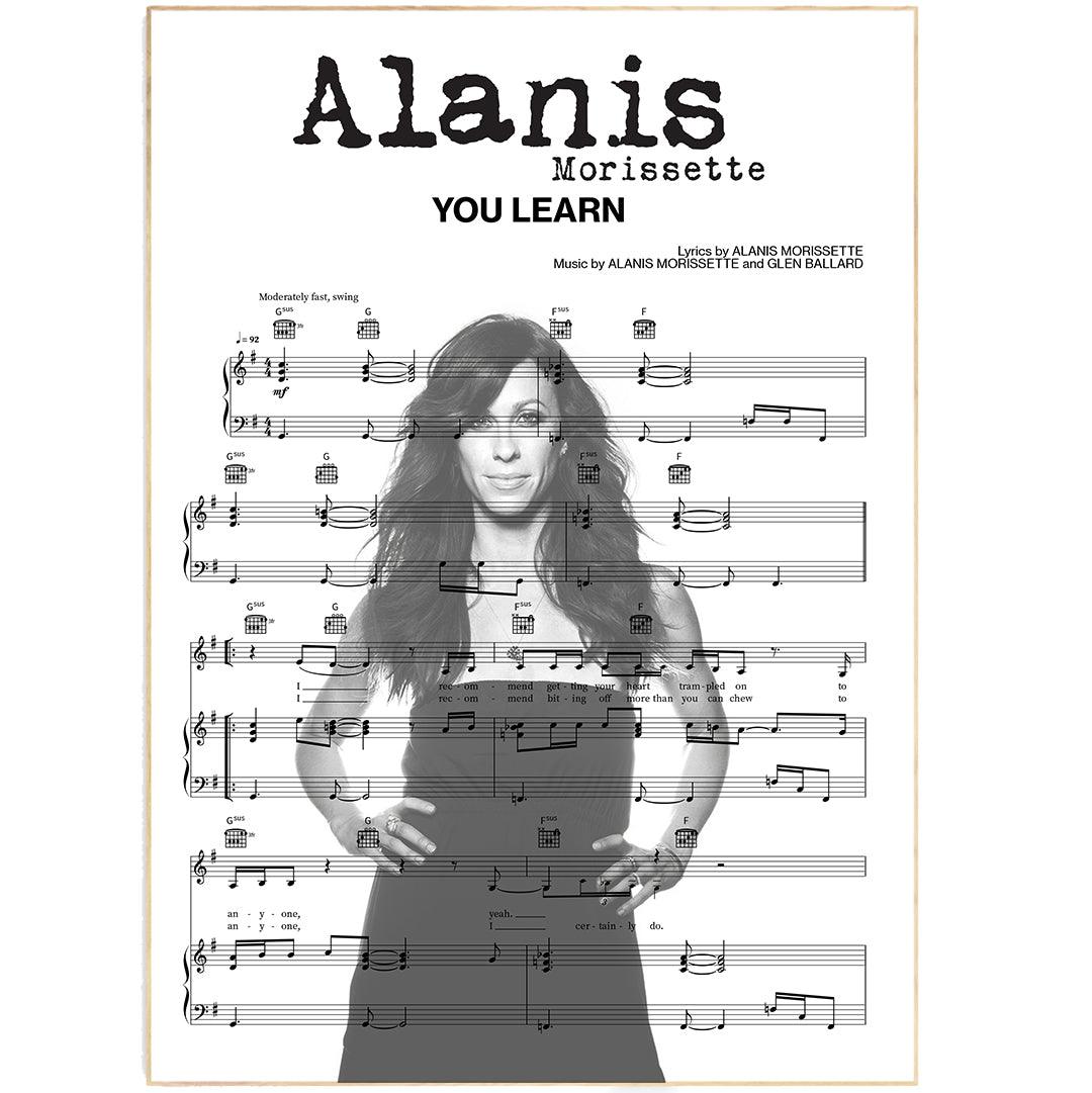 Alanis Morissette - You Learn Poster - 98typesMusic