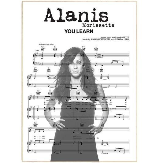 Alanis Morissette - You Learn Poster - 98typesMusic