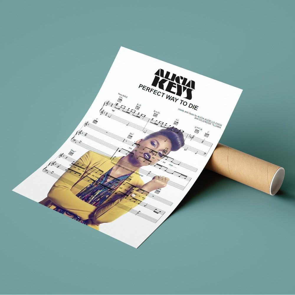 Alicia Keys - Perfect Way To Die Print - 98typesMusic