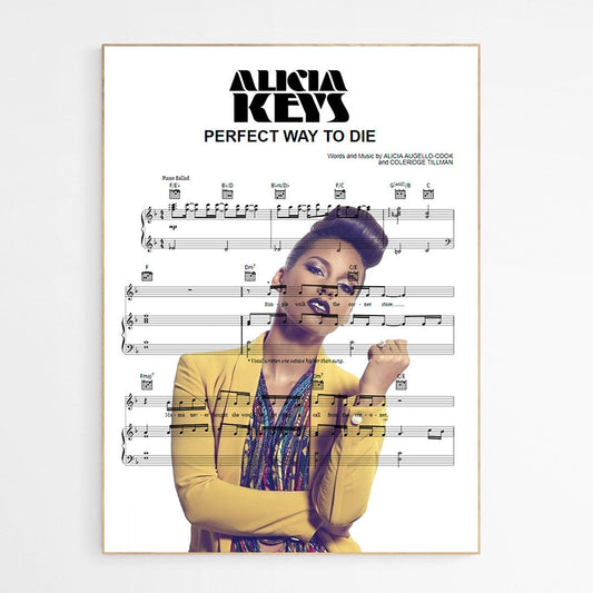 Alicia Keys - Perfect Way To Die Print - 98typesMusic