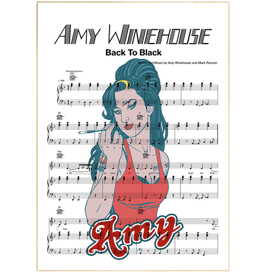 Amy Winehouse - Back To Black Print - 98typesMusic