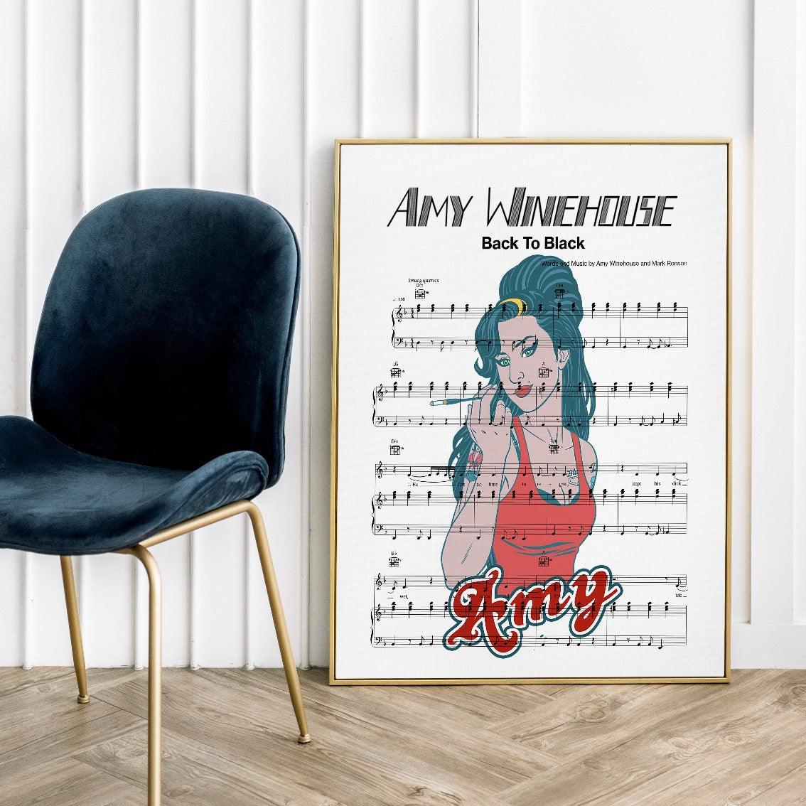 Amy Winehouse - Back To Black Print - 98typesMusic