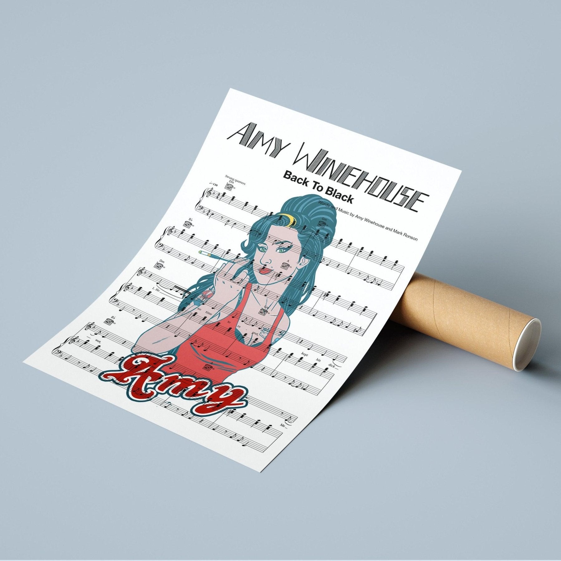 Amy Winehouse - Back To Black Print - 98typesMusic
