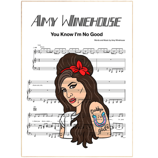 Amy Winehouse - You Know I'm No Good Print - 98typesMusic