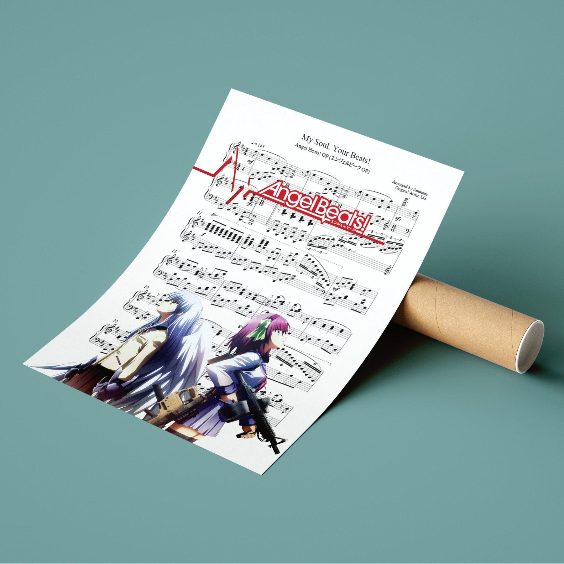 Angel Beats My Soul, Your Beats Print - 98typesMusic