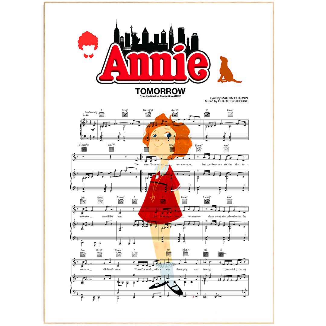Annie Musical - Tomorrow Poster - 98typesMusic