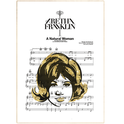 Aretha Franklin - Natural Woman Poster - 98typesMusic