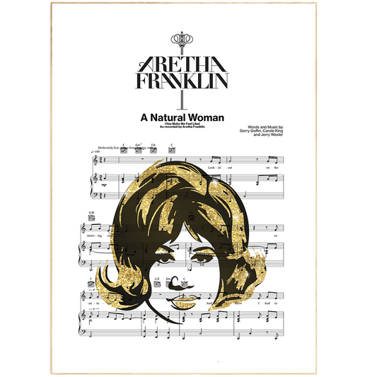 Aretha Franklin - Natural Woman Poster - 98typesMusic