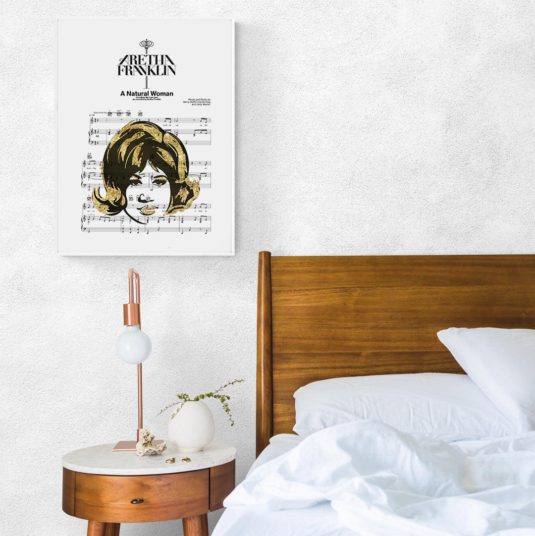 Aretha Franklin - Natural Woman Poster - 98typesMusic