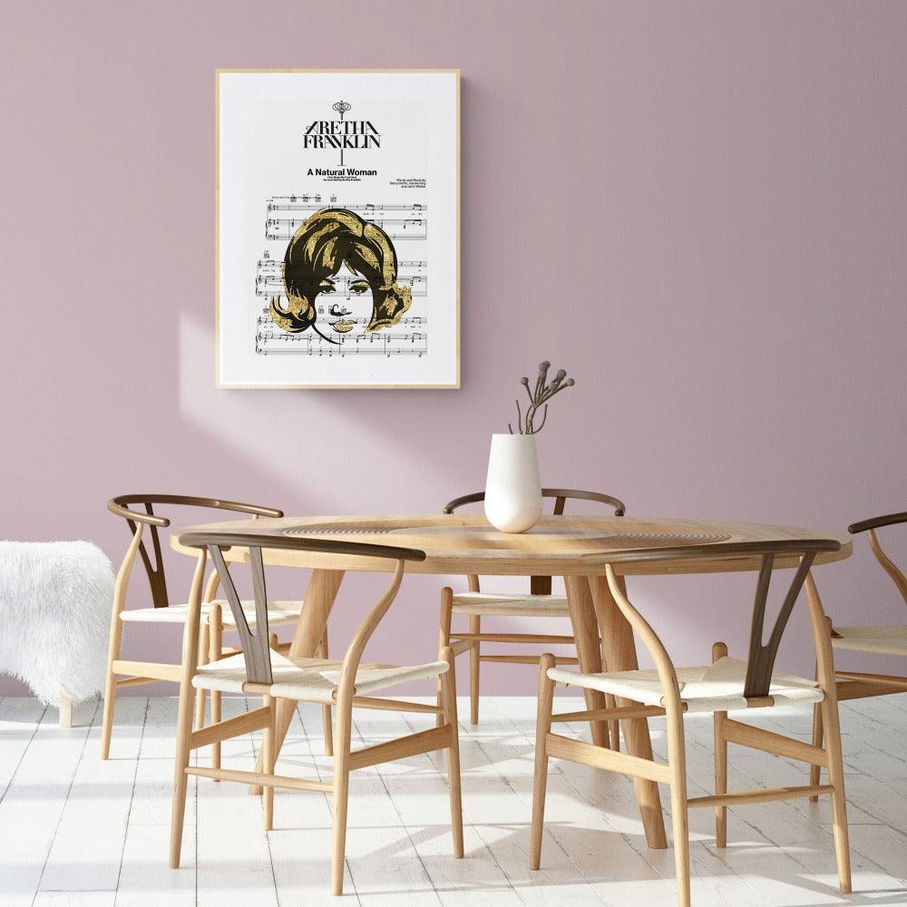 Aretha Franklin - Natural Woman Poster - 98typesMusic