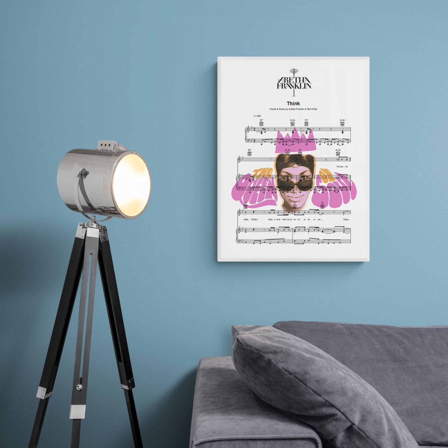 Aretha Franklin • Think Lyric Print - 98typesMusic