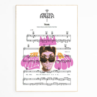 Aretha Franklin • Think Lyric Print - 98typesMusic