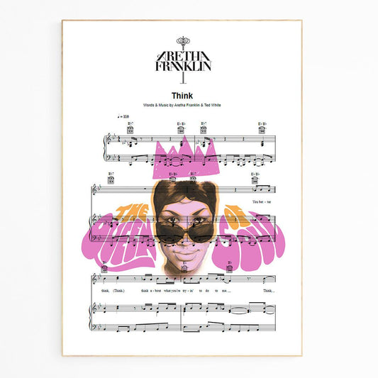 Aretha Franklin • Think Lyric Print - 98typesMusic