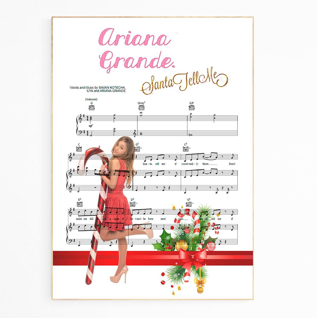 Ariana Grande ~ Santa Tell Me Song Music Print - 98typesMusic