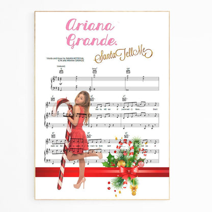 Ariana Grande ~ Santa Tell Me Song Music Print - 98typesMusic